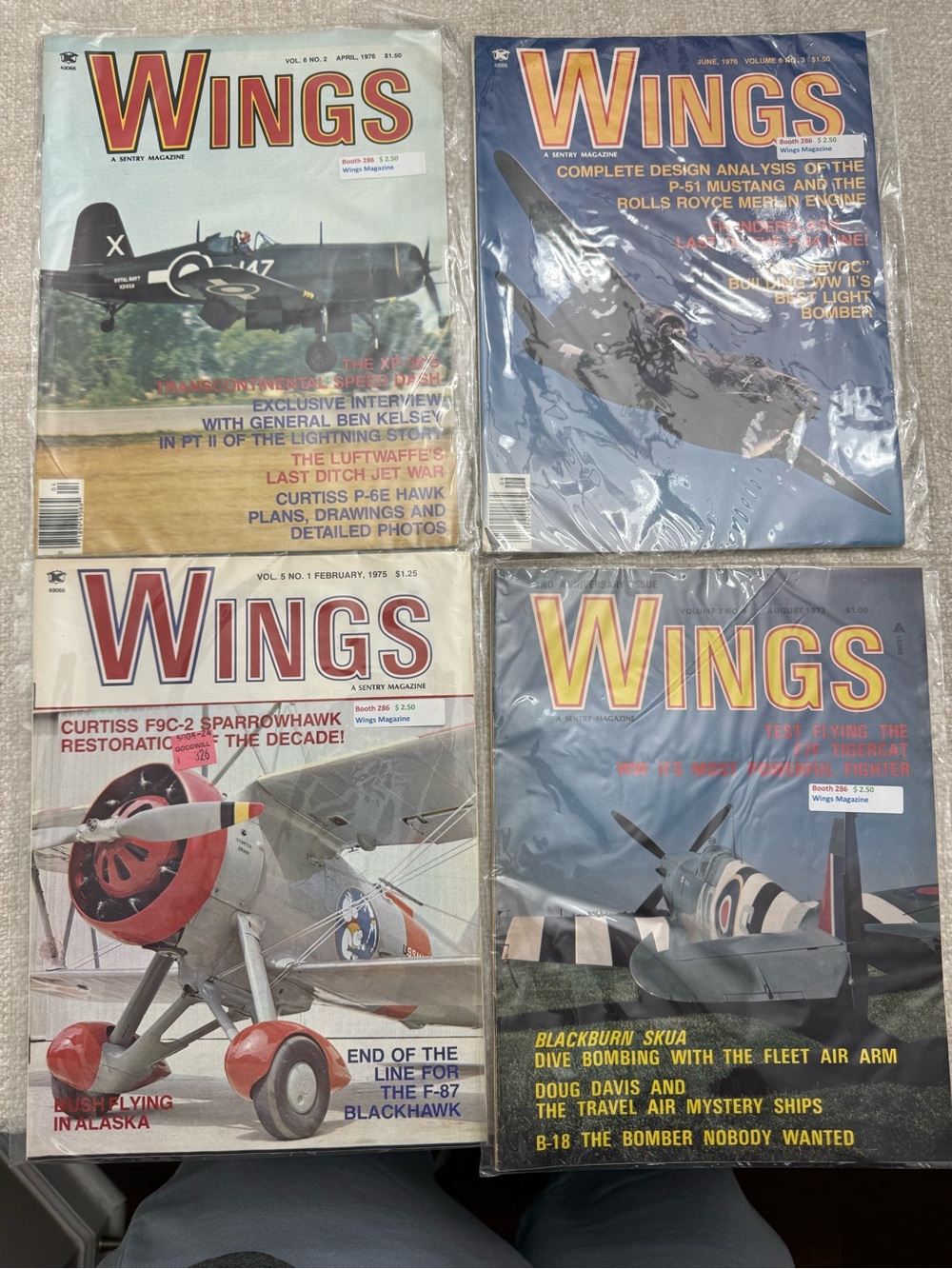 Magazine Aviation Collector Lot - Set of 4 Vintage Covers